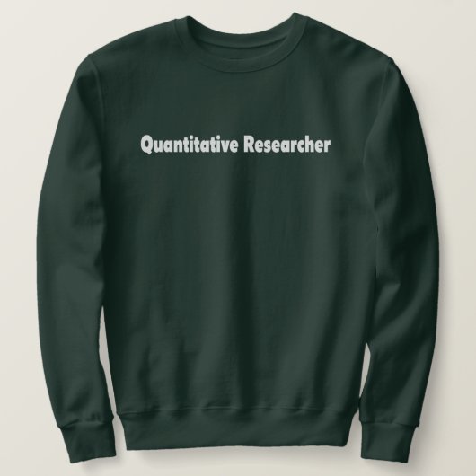 Kwantitatief onderzoeker trui (Design voorkant)