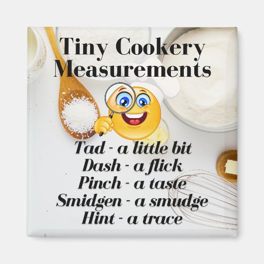 Kwantitatieve Tiny Cookery Measurement Metrics Magneet (Voorkant)