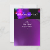 KWANTUM BEL MONOGRAM paars rsvp Kaart (Achterkant)