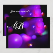 KWANTUM BEL zwarte roze paars fuchsia Kaart (Voorkant / Achterkant)