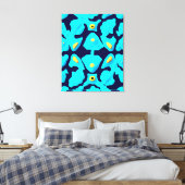 Kwantum Bloemmotief Ontwerp  Canvas Afdruk (Insitu (Slaapkamer))