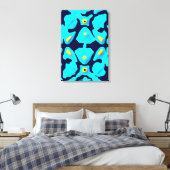 Kwantum Bloemmotief Ontwerp Canvas Afdruk (Insitu (Slaapkamer))