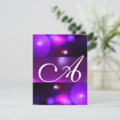 KWANTUM BUBBEL MONOGRAM paars Kaart (Staand voorkant)
