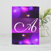 KWANTUM BUBBEL MONOGRAM paars Kaart (Staand voorkant)