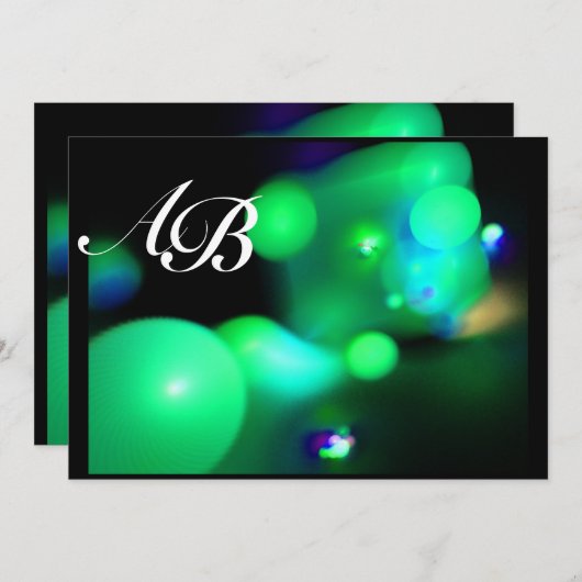 KWANTUM BUBBEL zwart groen Kaart (Voorkant / Achterkant)