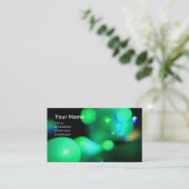 KWANTUM BUBBLES 2 MONOGRAM Levendig zwart groen Visitekaartje (Staand voorkant)