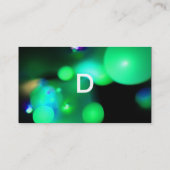 KWANTUM BUBBLES 2 MONOGRAM Levendig zwart groen Visitekaartje (Achterkant)