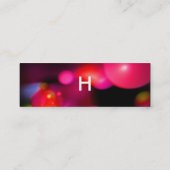 KWANTUM BUBBLES 2 MONOGRAM Levendig zwart rood Mini Visitekaartje (Achterkant)