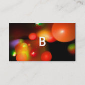 KWANTUM BUBBLES 2 MONOGRAM Levendig zwart rood Visitekaartje (Achterkant)