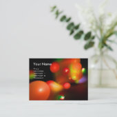 KWANTUM BUBBLES MONOGRAM Vibrant rood oranje zwart Visitekaartje (Staand voorkant)