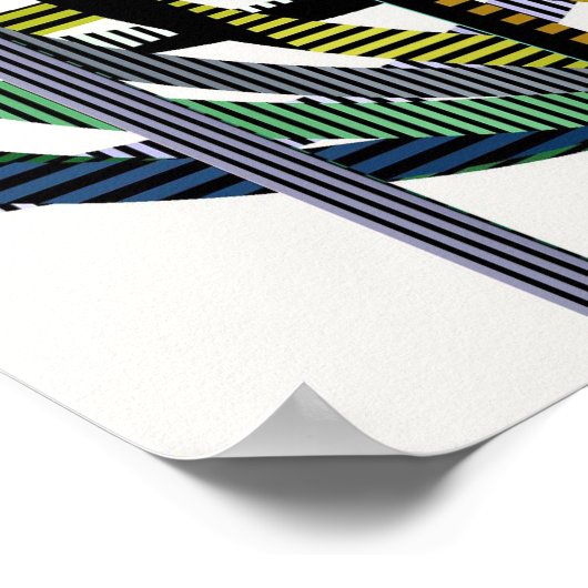 Kwantum Geometrisch Patroon Poster (Hoek)