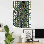 Kwantum Geometrisch Patroon Poster (Thuiskantoor)