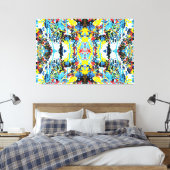 Kwantum Selfie van de Planeet Aarde 60x40 Canvas Afdruk (Insitu (Slaapkamer))