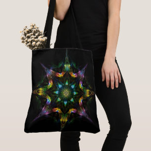 Kwantum Starfire - Heilige Geometrie Kosmische Man Tote Bag