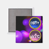 KWANTUMBUBBELS EN BLAUWE PARELTJES VRIJ reinigen Magneet (Voorkant / Achterkant)