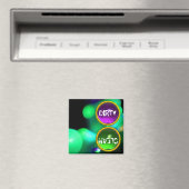 KWANTUMBUBBELS EN PAARSE GROENE PARELTJES Vuile re Magneet (Insitu (Vaatwasser))