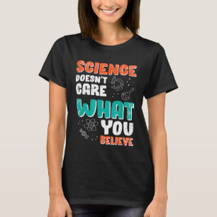 Kwantumfysica Pun T Wetenschap Geloven T-shirt