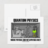 Kwantumfysica waar natuurkunde en metafysica elkaa briefkaart (Voorkant / Achterkant)