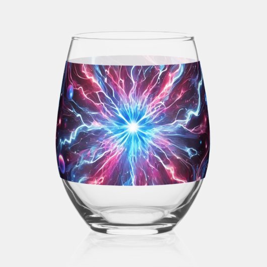 kwantumneongolven wijnglas zonder voet (Voorkant)