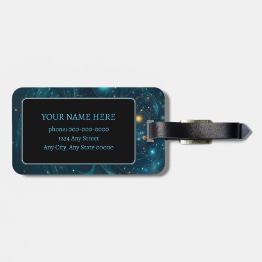 kwantumschemering bagagelabel (Achterkant horizontaal)