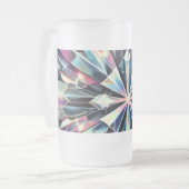 Kwantumvers - Prismatisch Starburst Glas Matglas Bierpul (Voorkant links)