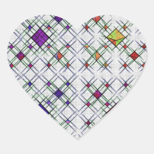 kwantumweefsel hart sticker (Voorkant)