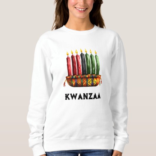 Kwanza Kinara, Zeven Kaars" Sweatshirt voor dames (Voorkant)