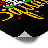 Kwanza Squad Familie Kerst Afro-Amerikaans Happy Poster (Hoek)