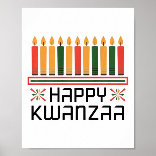 Kwanza Viering Ideeën Eenheid in Kwanza Happy KW Poster (Voorkant)