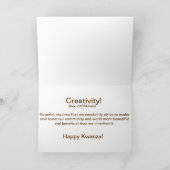 KWANZA - WENSKAART FEESTDAGEN KAART (Binnen)