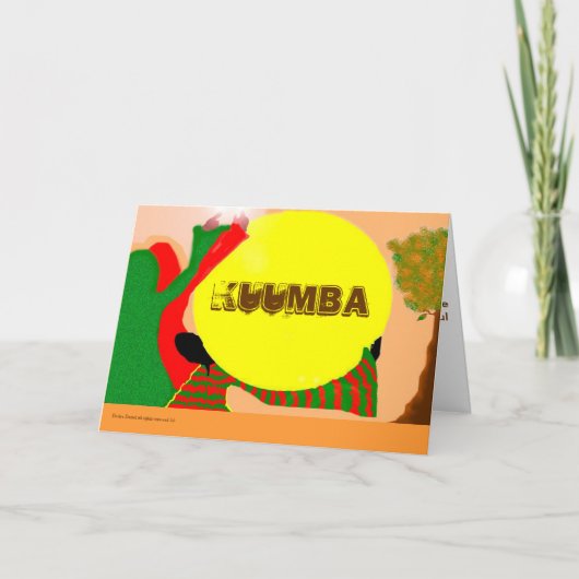 KWANZA - WENSKAART FEESTDAGEN KAART (Voorkant)