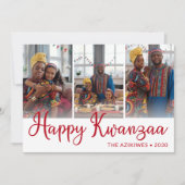 Kwanzaa 3 Foto Feestdagenkaart (Voorkant)
