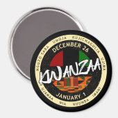 Kwanzaa 7 Beginselen Magneet (Voorkant / Achterkant)