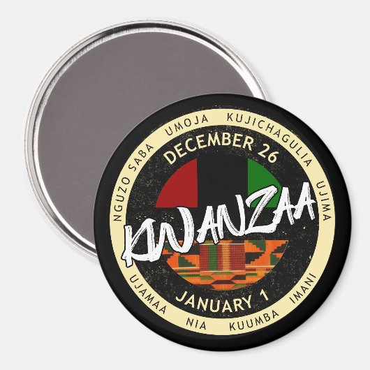 Kwanzaa 7 Beginselen Magneet (Voorkant / Achterkant)