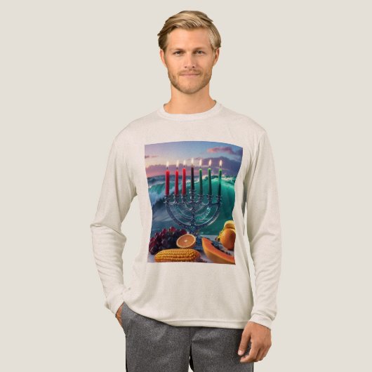 KWANZAA - 7 NIGHTS - KINARA Tri-Blend SHIRT (Voorkant)