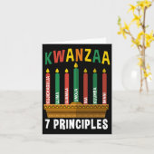 Kwanzaa 7 Principes Kaarsen Kinara Pan Afrikanen P Kaart (Gele Bloem)