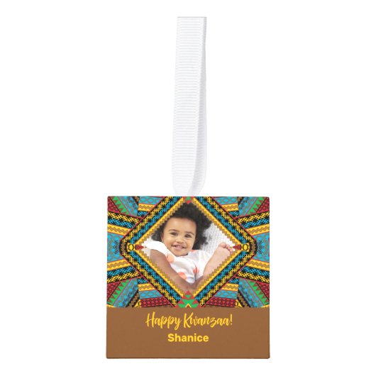 Kwanzaa Aangepast, helder gekleurd diamantpatroon Decoratie (Voorkant)