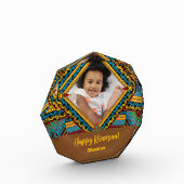 Kwanzaa Aangepast, helder gekleurd diamantpatroon Fotoblokken (Links)