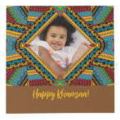 Kwanzaa Aangepast, helder gekleurd diamantpatroon Kubus (Voorkant)