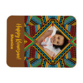 Kwanzaa Aangepast, helder gekleurd diamantpatroon Magneet (Horizontaal)