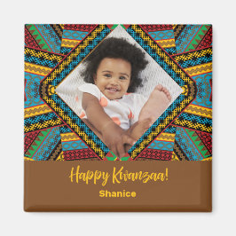 Kwanzaa Aangepast, helder gekleurd diamantpatroon Magneet