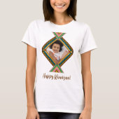 Kwanzaa Aangepast, helder gekleurd diamantpatroon T-shirt (Voorkant)