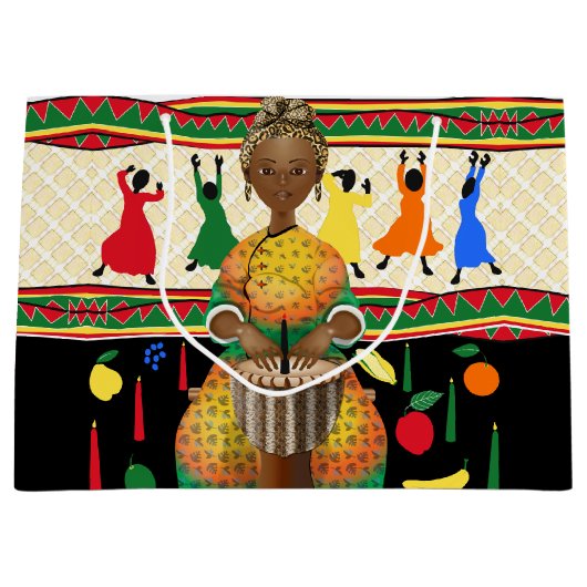Kwanzaa African American Holiday Groot Cadeauzakje (Voorkant)