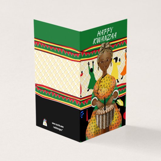 Kwanzaa African American Holiday Kaart (Buitenkant)