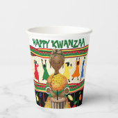 Kwanzaa African American Holiday Papieren Bekers (Achterkant)