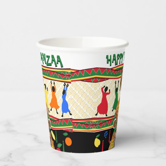Kwanzaa African American Holiday Papieren Bekers (Links)