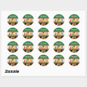 Kwanzaa African American Holiday Ronde Sticker (Vel)