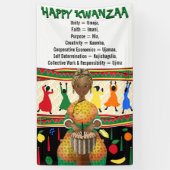 Kwanzaa African American Holiday Spandoek (Verticaal)