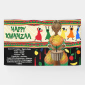 Kwanzaa African American Holiday Spandoek (Horizontaal)