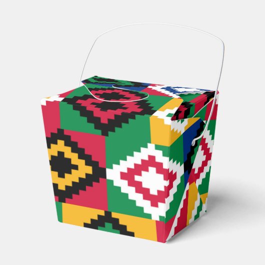 Kwanzaa African Geometric Print (3) Bedankdoosjes (Voorkant Zijde)